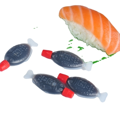 Sushi Halal Mini em forma de peixe, molho de soja com 100% de pureza
