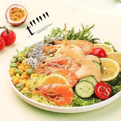 Sushi com legumes e salada de gergelim com baixo teor de gordura