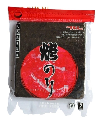 Folhas de Nori cozidas orgânicas Folhas de algas marinhas saudáveis para consumo normal