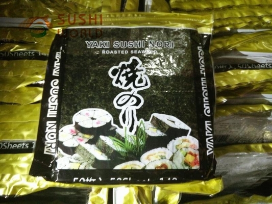 Folhas de Nori cozidas orgânicas Folhas de algas marinhas saudáveis para consumo normal