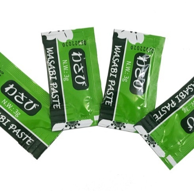 Saquete de 43 g de Wasabi em pó com tipo de armazenagem normal e teor orgânico