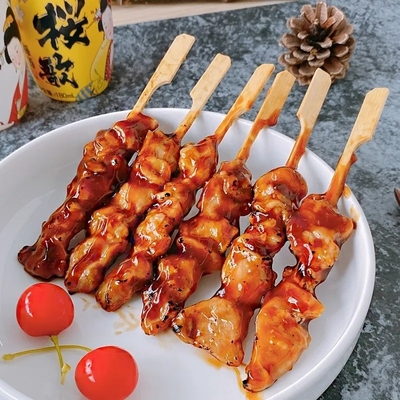 Yakitori de frango grelhado de peso baixo em sal, 1 kg, para barracas de comida de rua japonesas