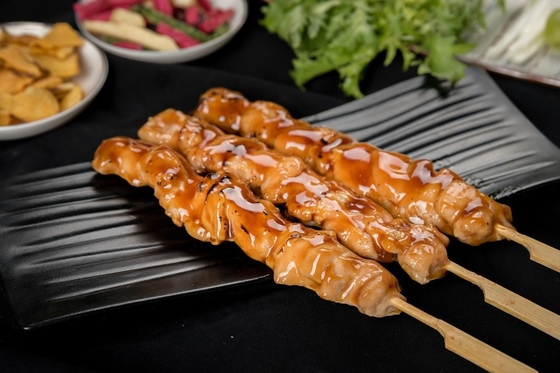 Yakitori de frango grelhado de peso baixo em sal, 1 kg, para barracas de comida de rua japonesas