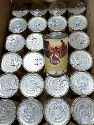 425g de ovos de codorna cozidos em lata para clientes de SHANDONG