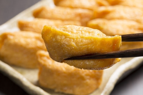 Tofu Inari congelado AJITSUKE CURD de soja HACCP Certificado com temperos tradicionais