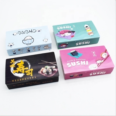 Caixa de Papel de Sushi Bento à prova de vazamento de Hamburgo 17*10,3*3,6cm com bandejas de Sushi