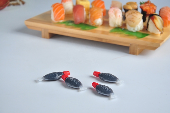 Sushi Halal Mini em forma de peixe, molho de soja com 100% de pureza