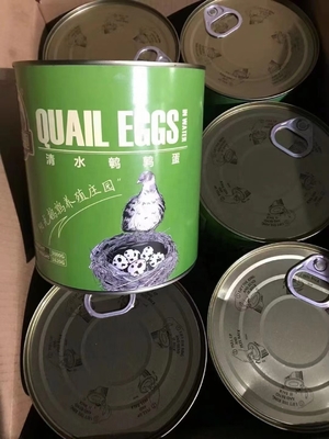 Ovos de mesa frescos com alto teor de proteínas Castanho e Branco Cozinhados 425g Em lata Ovos de codorna salgados