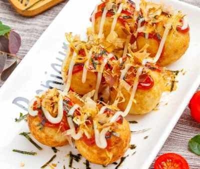 Deliciosa bola de polvo Takoyaki congelada para conveniência e autenticidade