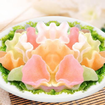 Snack de frutos do mar Snack de camarão Halal Cracker com ingredientes normais Uma combinação perfeita
