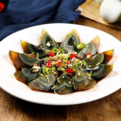 Endereço Shandong Conservado Ovo de Pato Ovo do Século com Ingredientes Normais
