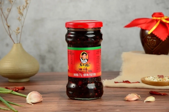 Laoganma 280g Garrafa de vidro GK Wagyu Carne de bovino Sriracha Molho de chili quente CHILI ÓLEO VERMELHO Brix % 0