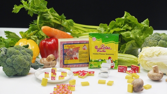 Caldo de camarão em pó seco, cubos de temperos para camarão de frango e vegetais