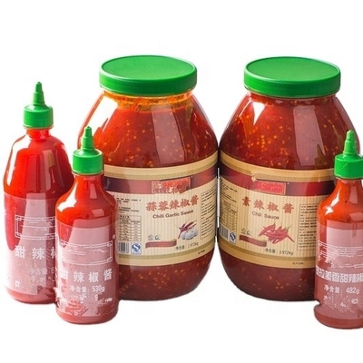 Aromas de chili conservados Sriracha doce Molho de chili quente e razoável para o conteúdo